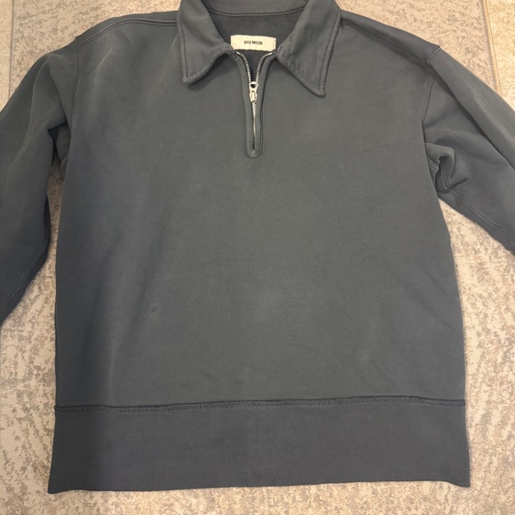 Buck Mason Mens WELTERWEIGHT QUARTER ZIP - Slate Brand New - Picture 2 of 3